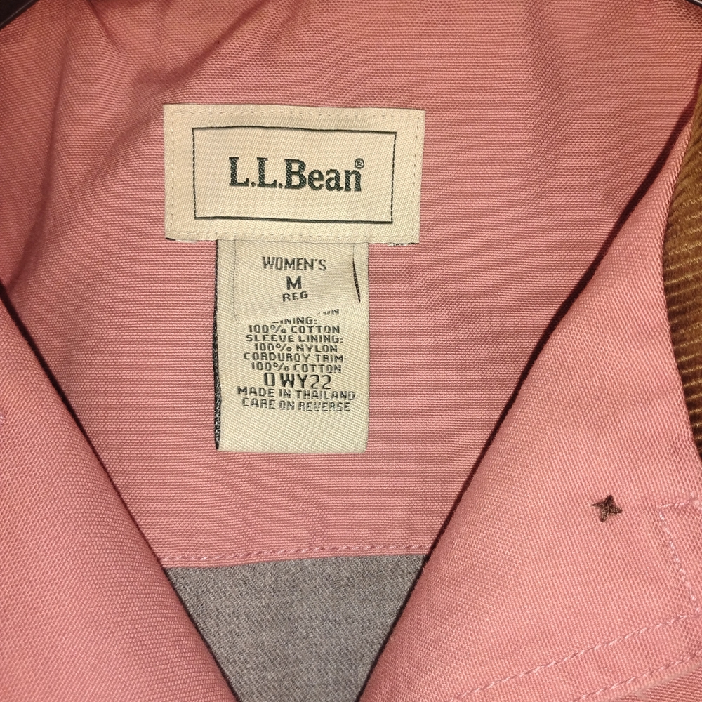L.L. Bean Women's Pink Jacket with Corduroy Accents - Picture 3 of 5